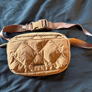 Athleta Copper Quilted Belt Bag